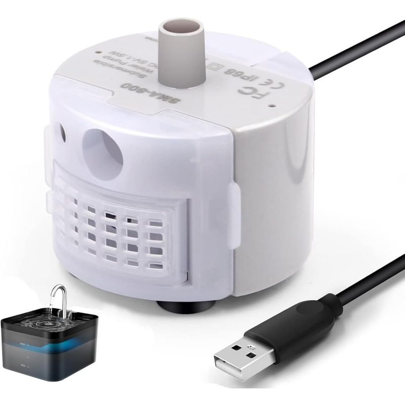 Zoomtopia Pompe fontaine chat SMA-800 ultra silencieuse <25dB