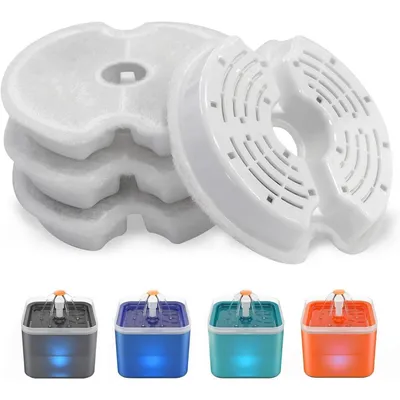 Zoomtopia Lot 4 filtres pour fontaine chat 2,5L coton charbon résine Zoomtopia Lot 4 filtres pour fontaine chat 2,5L coton charbon résine