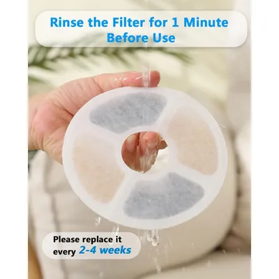 Applicable à PewinGo Lot 6 filtres pour fontaine chat 2-2.5L triple action Applicable à PewinGo Lot 6 filtres pour fontaine chat 2-2.5L triple action