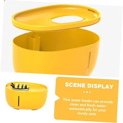 Zoomtopia Distributeur eau chien chat 22x16x13cm jaune Zoomtopia Distributeur eau chien chat 22x16x13cm jaune