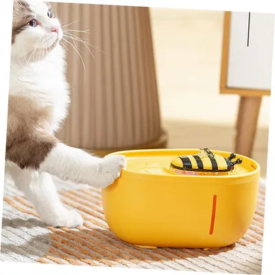 Zoomtopia Distributeur eau chien chat 22x16x13cm jaune Zoomtopia Distributeur eau chien chat 22x16x13cm jaune