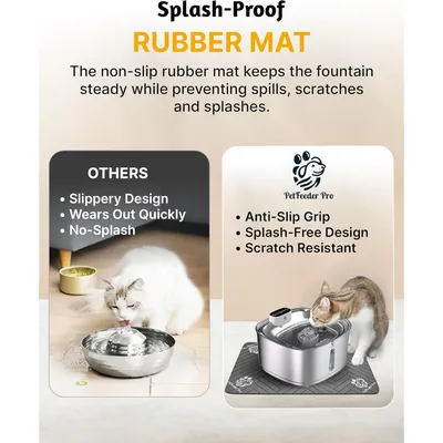 Zoomtopia Fontaine chat acier inox 3,2L sans fil 3 modes Zoomtopia Fontaine chat acier inox 3,2L sans fil 3 modes