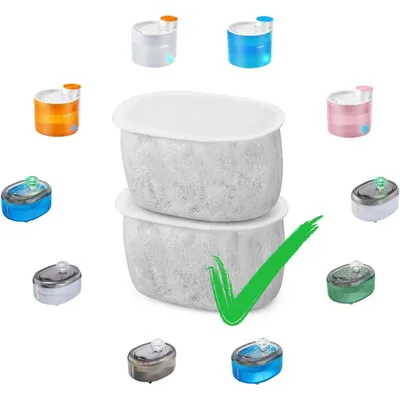 Zoomtopia Lot 10 filtres pour fontaine chat W300/W500 2L Zoomtopia Lot 10 filtres pour fontaine chat W300/W500 2L