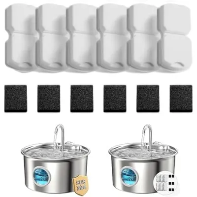 Applicable à ATMZIQXR Lot 6 filtres + 6 éponges pour fontaine S18 2,6L Applicable à ATMZIQXR Lot 6 filtres + 6 éponges pour fontaine S18 2,6L