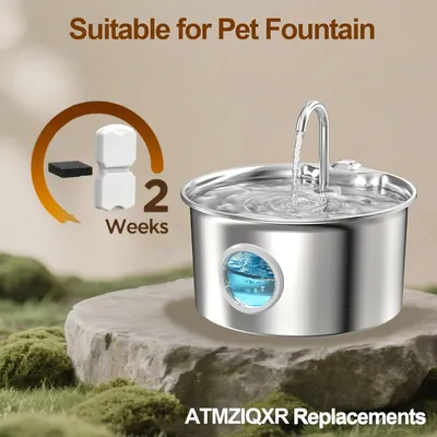Applicable à ATMZIQXR Lot 6 filtres + 6 éponges pour fontaine S18 2,6L Applicable à ATMZIQXR Lot 6 filtres + 6 éponges pour fontaine S18 2,6L
