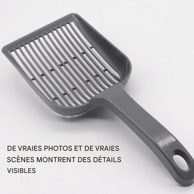 ZooVenture Pala para arena de gatos - Mango ergonómico, 5 mm