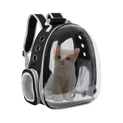 MCBOSON Sac à dos animal compartiments transparents noir MCBOSON Sac à dos animal compartiments transparents noir