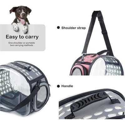 Zoomtopia Sac transport chat pliable 42x26x35cm noir maille Zoomtopia Sac transport chat pliable 42x26x35cm noir maille