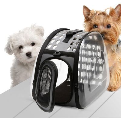 Zoomtopia Sac transport chat pliable 42x26x35cm noir maille