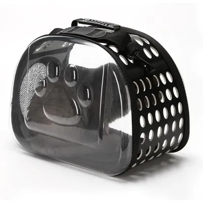 Zoomtopia Sac transport chat pliable 42x26x35cm noir maille Zoomtopia Sac transport chat pliable 42x26x35cm noir maille