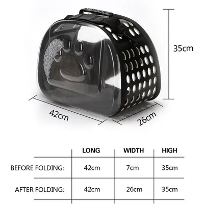 Zoomtopia Sac transport chat pliable 42x26x35cm noir maille Zoomtopia Sac transport chat pliable 42x26x35cm noir maille