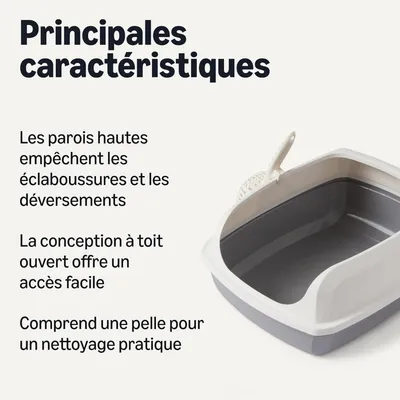 Amazon Basics Katzentoilette – Hohe Wände, Öffnung oben Amazon Basics Katzentoilette – Hohe Wände, Öffnung oben