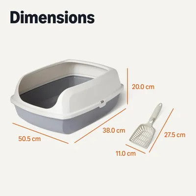 Amazon Basics Katzentoilette – Hohe Wände, Öffnung oben Amazon Basics Katzentoilette – Hohe Wände, Öffnung oben