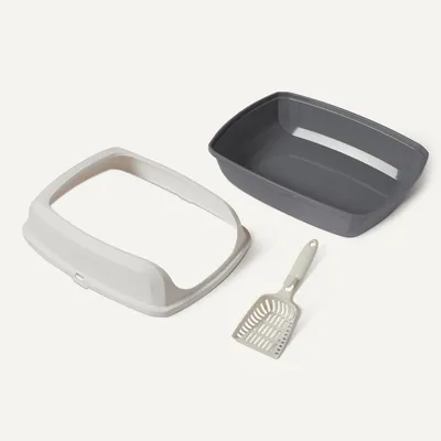 Amazon Basics Katzentoilette – Hohe Wände, Öffnung oben Amazon Basics Katzentoilette – Hohe Wände, Öffnung oben