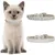 PetTribes Leder-Halsband mit Strass, Silber, 2er Set PetTribes Leder-Halsband mit Strass, Silber, 2er Set