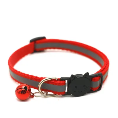Anti-Strangulations-Halsband für Katzen – reflektierend, mit Glöckchen,