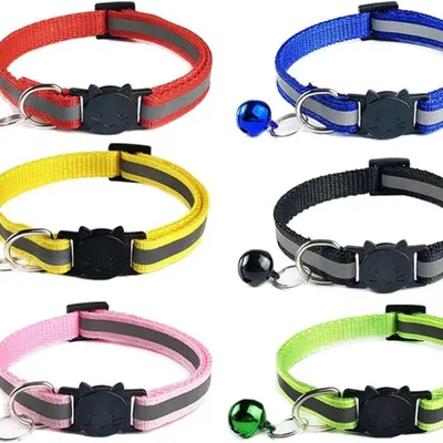 ZooVenture Collier Chat Nylon - 20-32 cm, Clochette, Réfléchissant