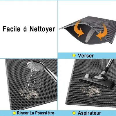 Katzenstreu-Matte für Katzentoiletten, wasserdicht, ungiftig, aus EVA Katzenstreu-Matte für Katzentoiletten, wasserdicht, ungiftig, aus EVA