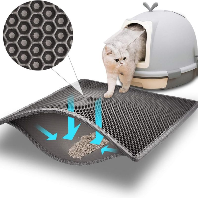 Katzenstreu-Matte für Katzentoiletten, wasserdicht, ungiftig, aus EVA