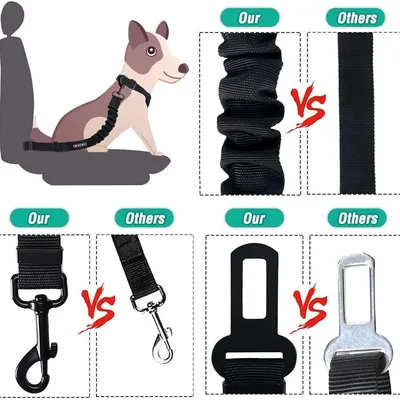 ZooVenture Auto-Sicherheitsgurt für Hunde – elastisch, stoßdämpfend, 360° ZooVenture Auto-Sicherheitsgurt für Hunde – elastisch, stoßdämpfend, 360°