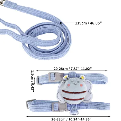 Harnais Chat PetTribes Bleu Design Abeille et Laisse Ajustable Harnais Chat PetTribes Bleu Design Abeille et Laisse Ajustable