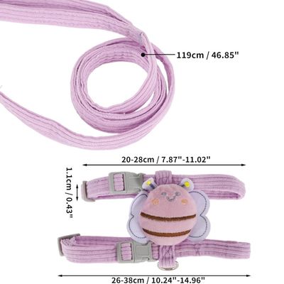 Harnais Chat PetTribes Mauve Design Abeille et Laisse Ajustable