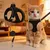 PetTribe Harnais+Laisse Chat, Réfléchissant, Promenades Sûres - Rose
