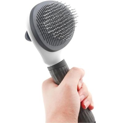 PetTribes Brosse Démêlante Chat Chien, Aiguilles Inox, 1 Bouton