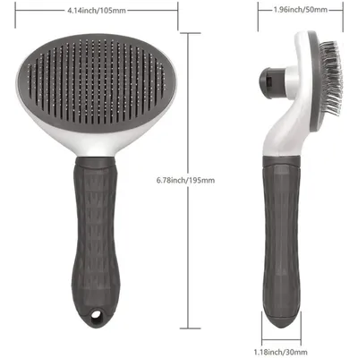 PetTribes Brosse Démêlante Chat Chien, Aiguilles Inox, 1 Bouton PetTribes Brosse Démêlante Chat Chien, Aiguilles Inox, 1 Bouton