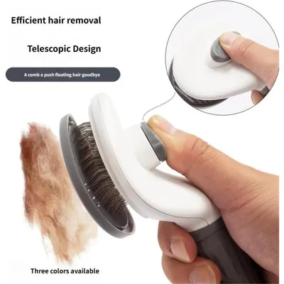 PetTribes Brosse Démêlante Chat Chien, Aiguilles Inox, 1 Bouton PetTribes Brosse Démêlante Chat Chien, Aiguilles Inox, 1 Bouton