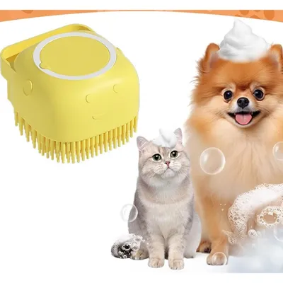 PetTribes Brosse de Bain pour Animaux avec Distributeur de Shampooing PetTribes Brosse de Bain pour Animaux avec Distributeur de Shampooing