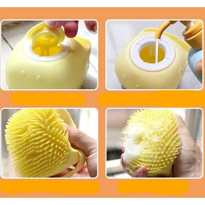 PetTribes Brosse de Bain pour Animaux avec Distributeur de Shampooing PetTribes Brosse de Bain pour Animaux avec Distributeur de Shampooing