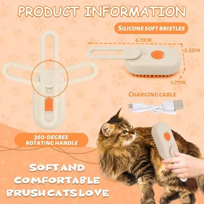 PetTribes Brosse Vapeur 3 en 1 Chat PetTribes Brosse Vapeur 3 en 1 Chat
