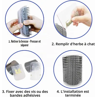 HausPets Brosse auto toilettage pour chats, pack de 2 HausPets Brosse auto toilettage pour chats, pack de 2