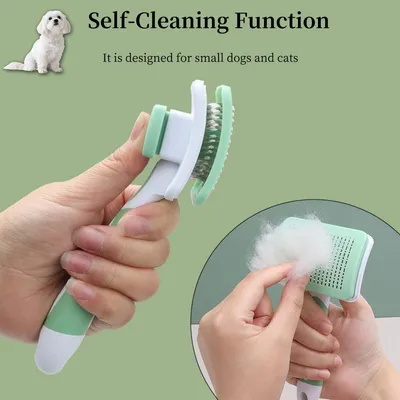 PetTribes Brosse Auto-Nettoyante Chiens Petits Poils Longs, Rose PetTribes Brosse Auto-Nettoyante Chiens Petits Poils Longs, Rose