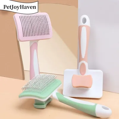 PetTribes Brosse Auto-Nettoyante Chiens Petits Poils Longs, Rose PetTribes Brosse Auto-Nettoyante Chiens Petits Poils Longs, Rose