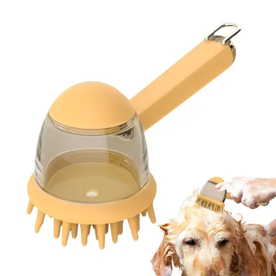 PetTribes Brosse de Bain Animaux Brosse Shampooing Massage PetTribes Brosse de Bain Animaux Brosse Shampooing Massage