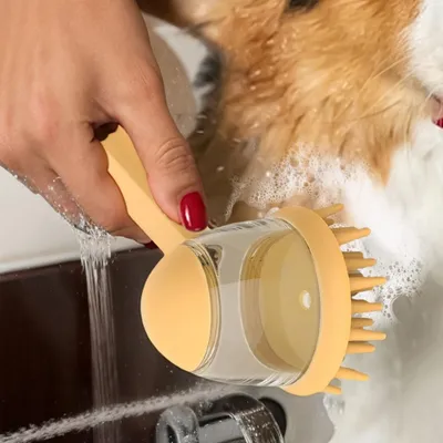 PetTribes Brosse de Bain Animaux Brosse Shampooing Massage PetTribes Brosse de Bain Animaux Brosse Shampooing Massage