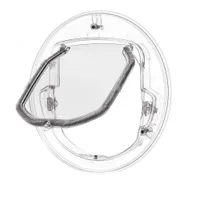FurryFusion Puerta transparente de cristal para gatos y perros