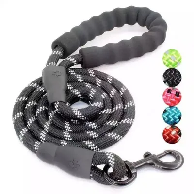 ZooVenture Heavy Duty Dog Leash - Reflective Rope & Carabiner ZooVenture Heavy Duty Dog Leash - Reflective Rope & Carabiner