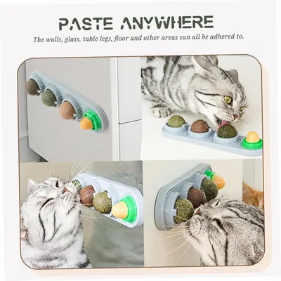 Zoomtopia Boules herbe à chat 4 saveurs mural rotatif 360° Zoomtopia Boules herbe à chat 4 saveurs mural rotatif 360°