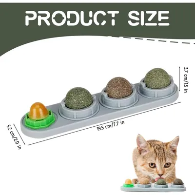 Zoomtopia Boules herbe à chat 4 saveurs mural rotatif 360° Zoomtopia Boules herbe à chat 4 saveurs mural rotatif 360°