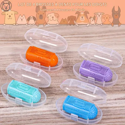 ZooVenture Brosse Dents Chien Silicone - Doigts, BPA Gratuit ZooVenture Brosse Dents Chien Silicone - Doigts, BPA Gratuit