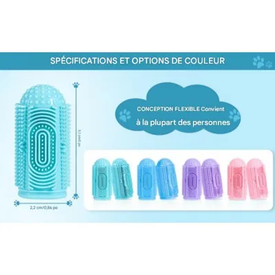 ZooVenture Brosse Dents Chien Silicone - Doigts, BPA Gratuit ZooVenture Brosse Dents Chien Silicone - Doigts, BPA Gratuit