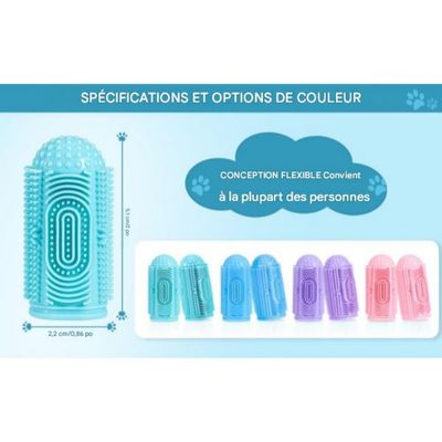 ZooVenture Brosse Dents Chien Silicone - Doigts, BPA Gratuit