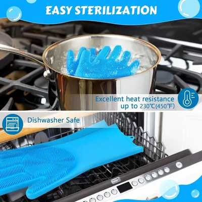 ZooVenture 2-in-1 Silicone Bath Glove - Non-Slip Brush Mitt ZooVenture 2-in-1 Silicone Bath Glove - Non-Slip Brush Mitt