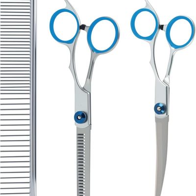 ZooVenture Kit Toilettage Chien - Ciseaux, Peigne, Inox