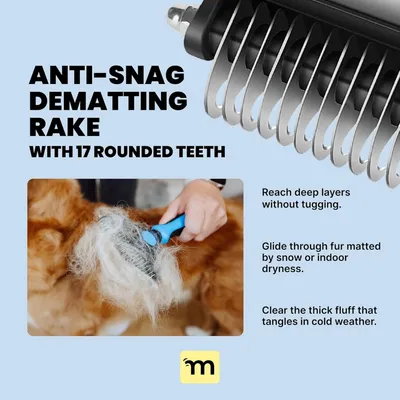 ZooVenture Dog Undercoat Rake - Metal Deshedding Double Coats ZooVenture Dog Undercoat Rake - Metal Deshedding Double Coats