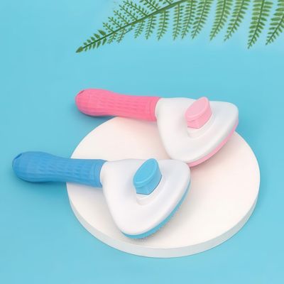 PetTribes Brosse Auto-Nettoyante Toilettage Animaux (Bleu)