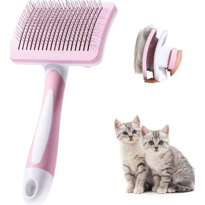 PetTribes Brosse Auto-Nettoyante Animaux - Poils Longs Courts Chiens Chats